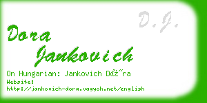 dora jankovich business card